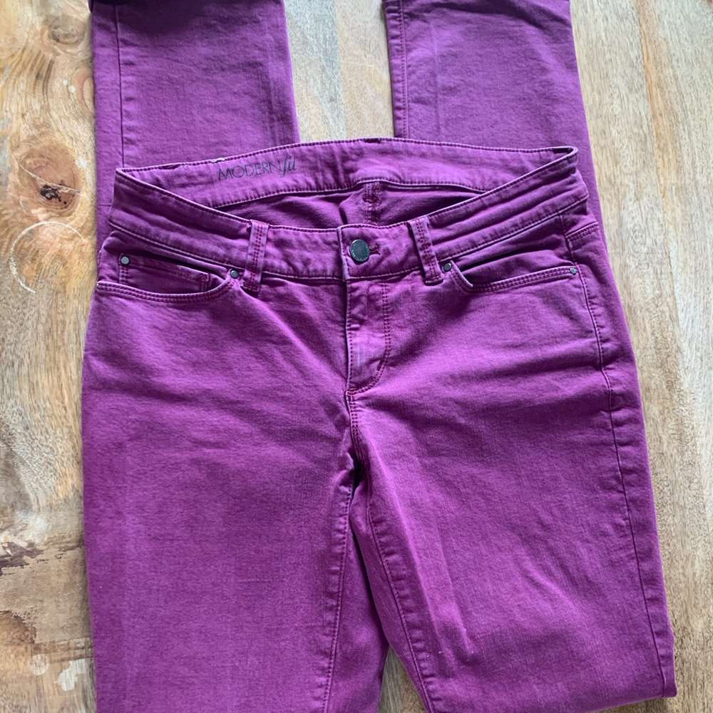 Grape purple low rise pants